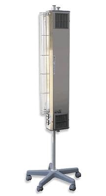 Kombinovaná germicídna lampa s prúdením vzduchu a priamym žiarením NBVE 60/30 PL, 2x30W + 1x30W- mobilná, s počítadlom prevádzkových hodín