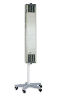 Povrchový germicídny žiarič s prúdením vzduchu NBVE-110 PL- mobilný typ, s počítadlom prevádzkových hodín (2x55W)